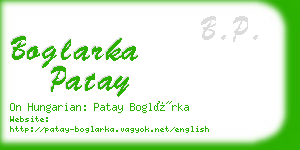 boglarka patay business card